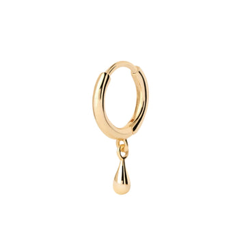Μονό σκουλαρίκι κρίκος PDPAOLA PG01-025-U Essentials Teardrop Hoop σε χρυσό χρώμα με κρεμαστό σε σχήμα δάκρυ.